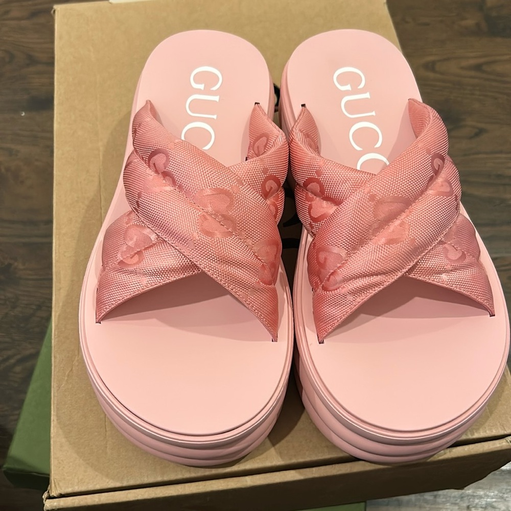 Gucci GG Jacquard slides